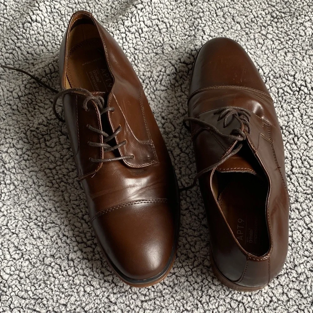 Apt. 9 Rich Brown Leather Derbys